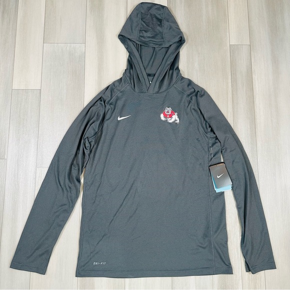 Nike Tops - Nike Fresno State Stadium Dri-Fit Touch PO Hoody Long Sleeve Shirt Size Medium